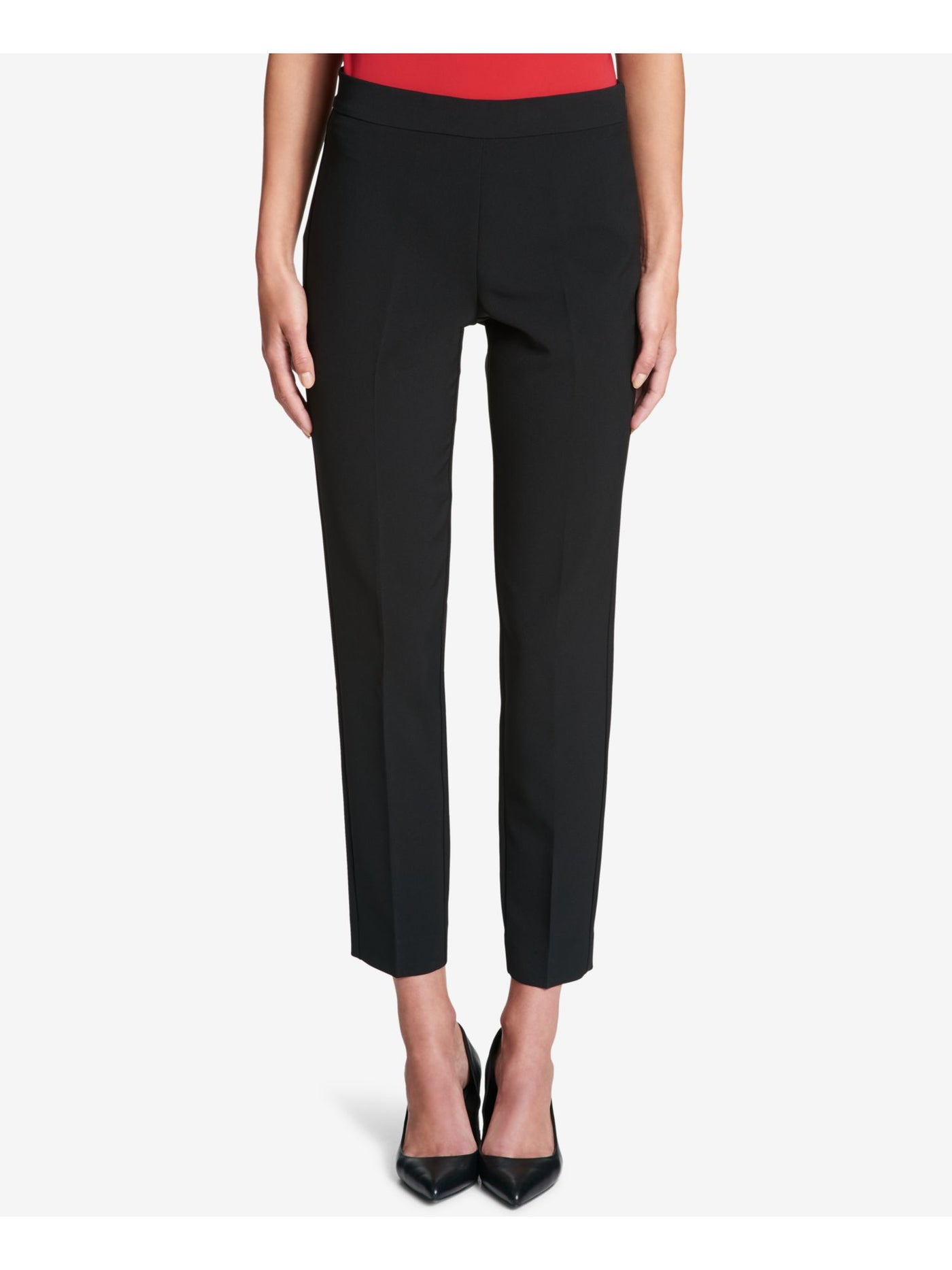 DKNY Womens Black Wear To Work Straight leg Pants 12