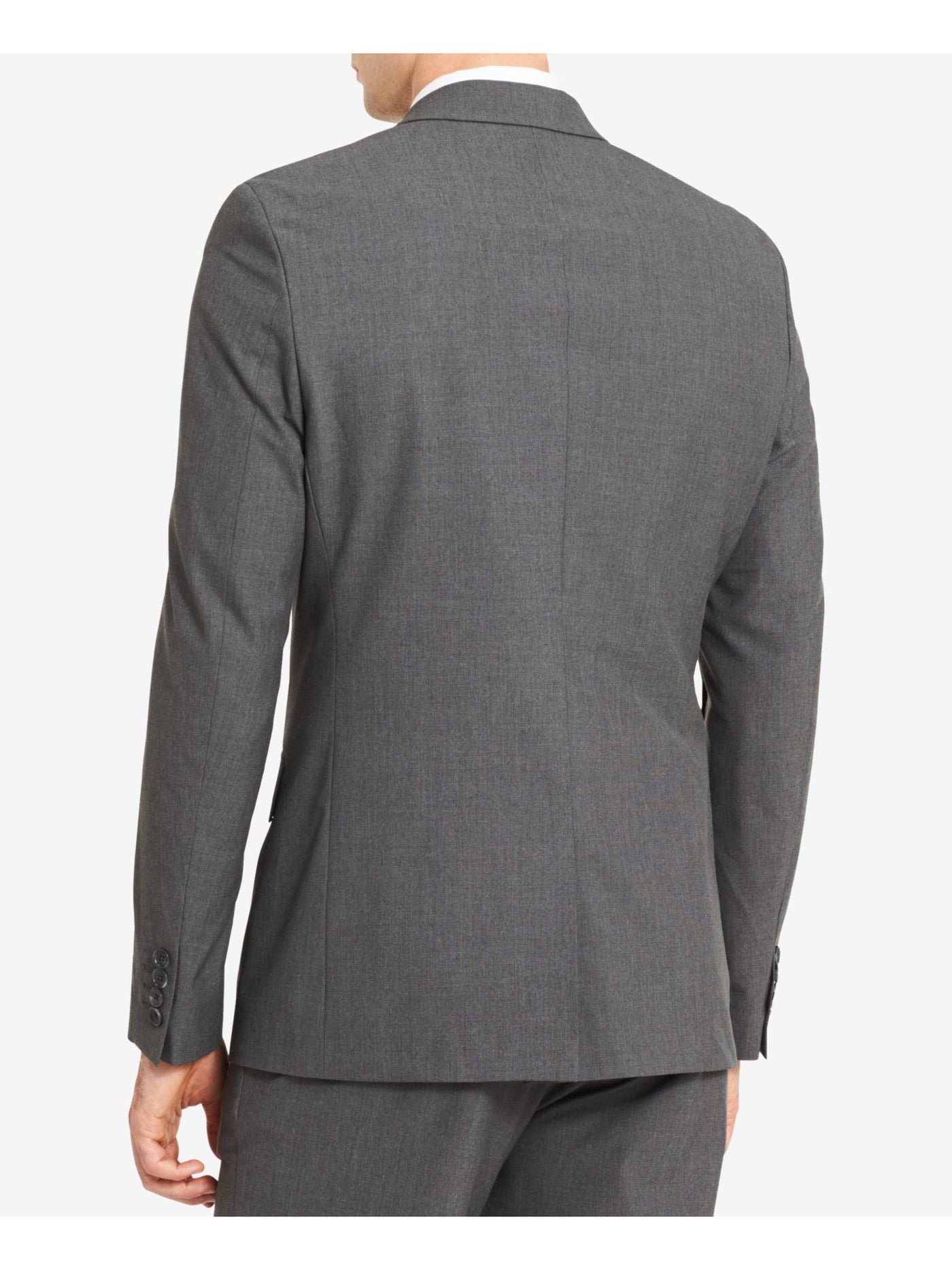 CALVIN KLEIN Mens Infinite Gray Single Breasted, Slim Fit Stretch Suit Separate Blazer Jacket XL