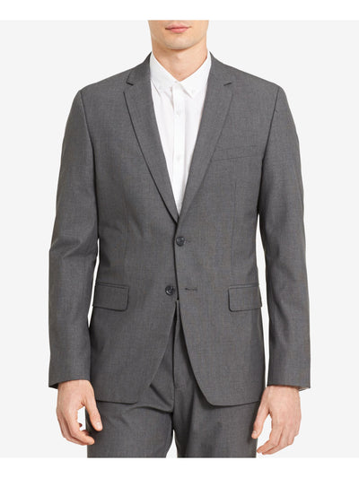 CALVIN KLEIN Mens Infinite Gray Single Breasted, Slim Fit Stretch Suit Separate Blazer Jacket XL