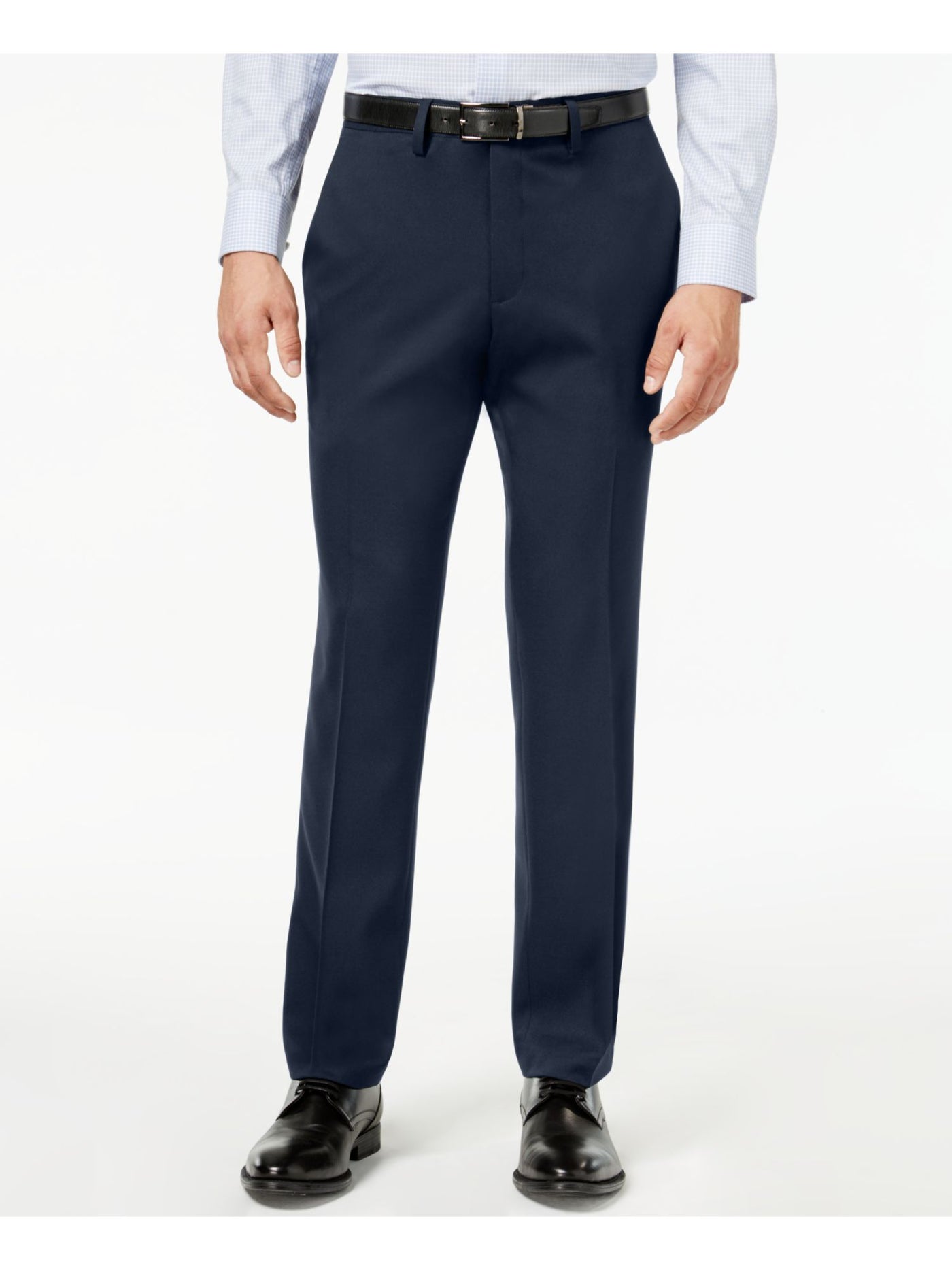 REACTION KENNETH COLE Mens Navy Slim Fit Stretch Pants W30/ L30
