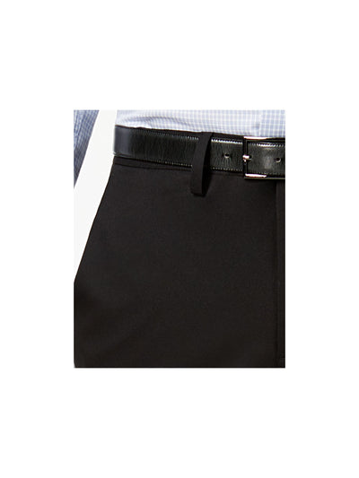 KENNETH COLE Mens Black Stretch, Slim Fit Stretch Pants W36/ L30