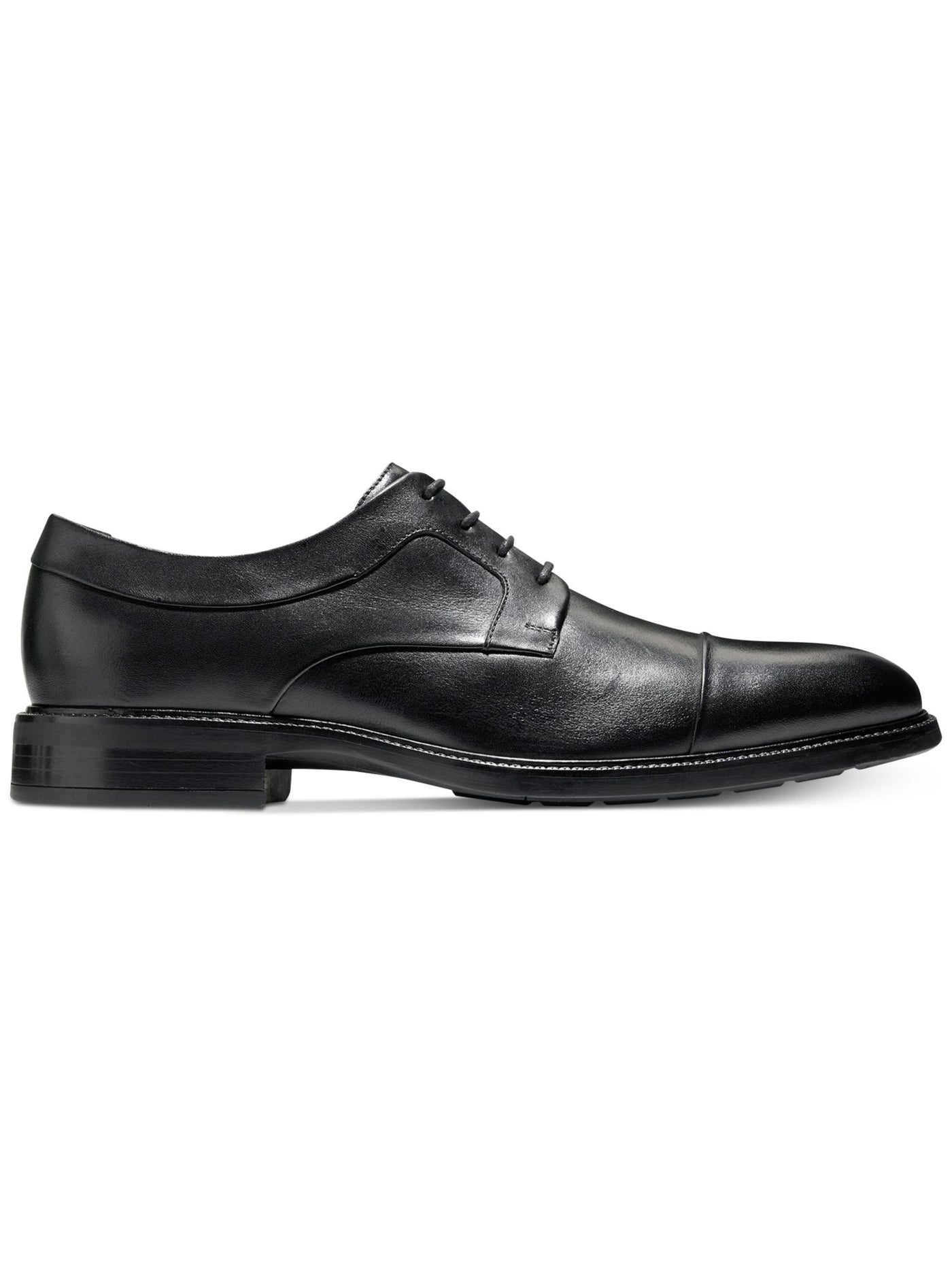 COLE HAAN Mens Black Padded Hartsfield Cap Toe Lace-Up Leather Dress Oxford Shoes 10 M