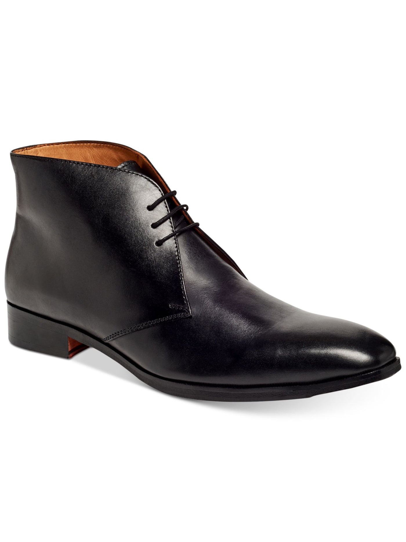 CARLOS BY CARLOS SANTANA Mens Black Comfort Corazon Almond Toe Lace-Up Leather Chukka Boots 7.5