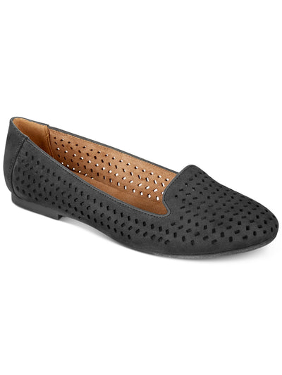 STYLE & COMPANY Womens Black Perforated Padded Alyson Round Toe Slip On Loafers Shoes 11 M