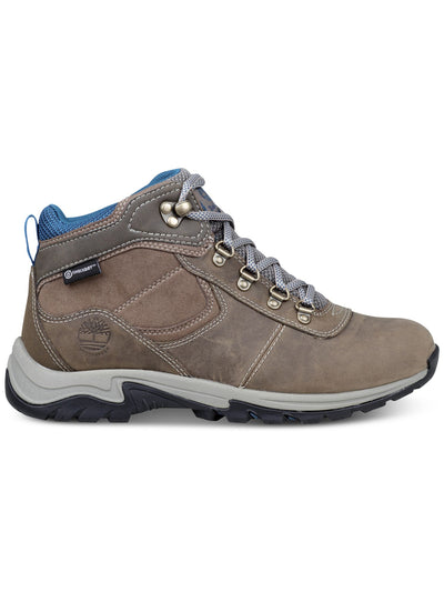 TIMBERLAND Womens Gray Water Resistant Mt. Maddsen Round Toe Lace-Up Leather Hiking Boots 8