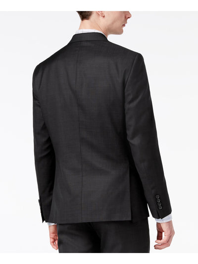 DKNY Mens Black Suit Separate Blazer Jacket 42R