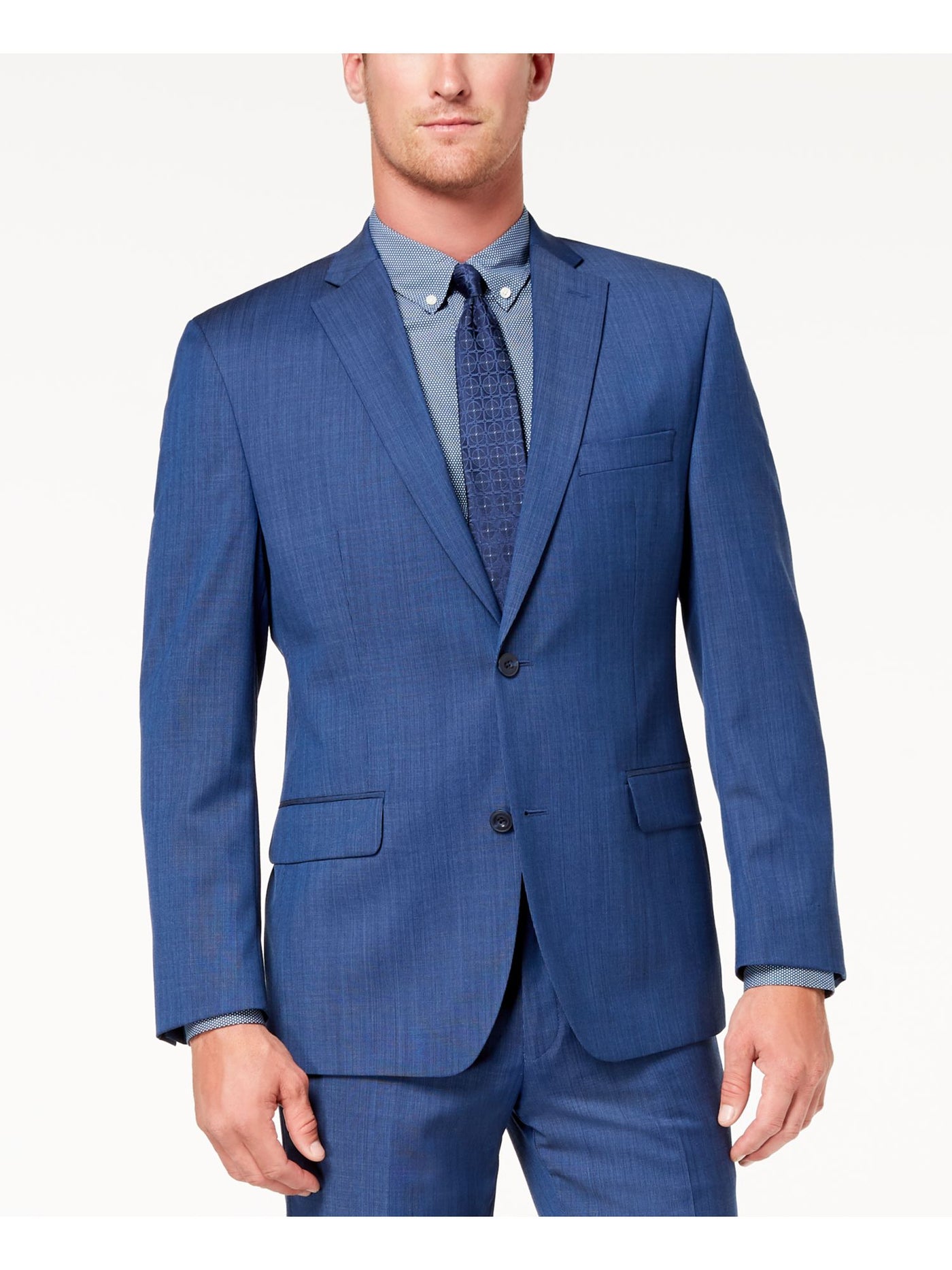 MICHAEL MICHAEL KORS Mens Navy Classic Fit Suit Separate 48 LONG