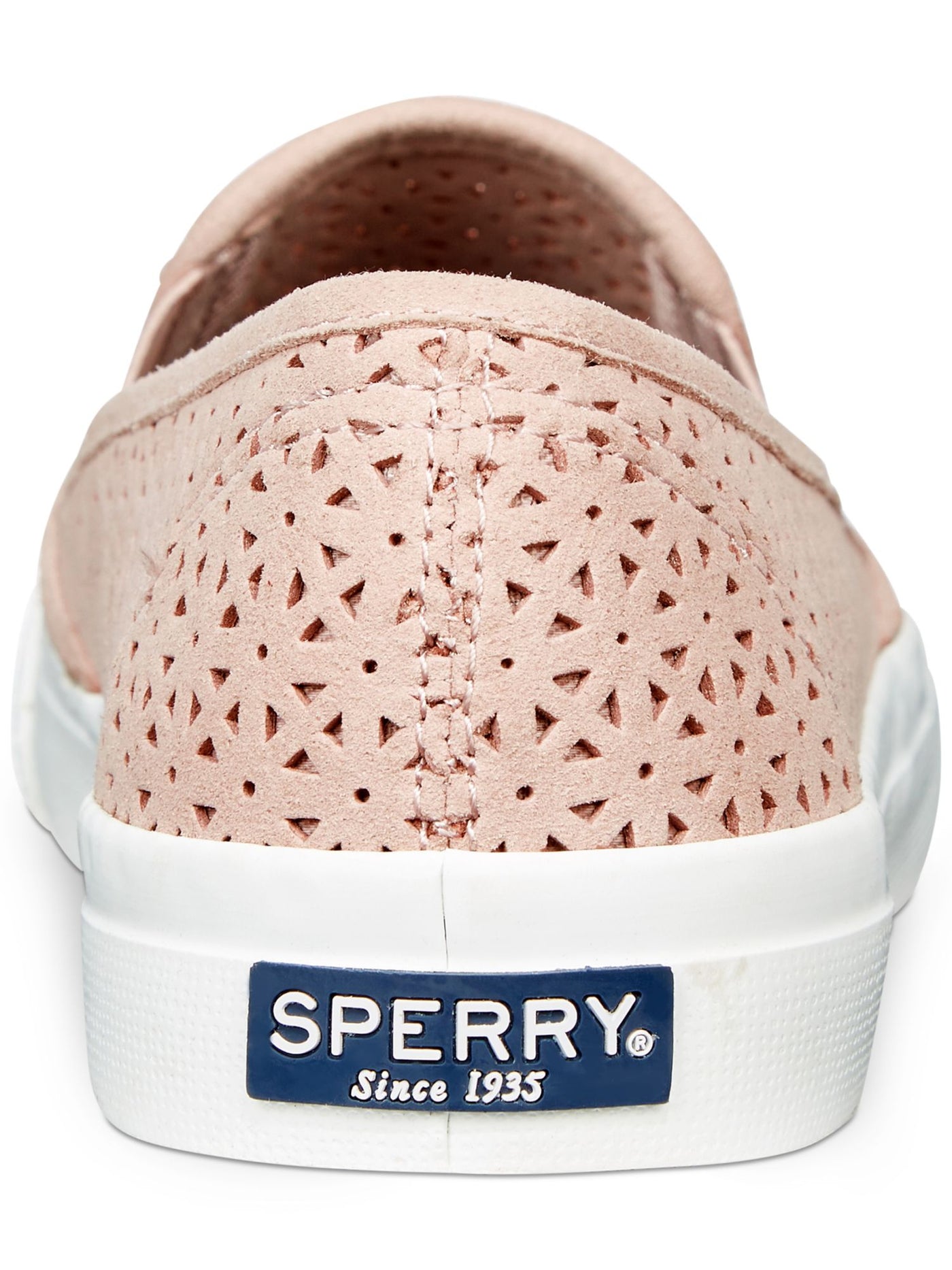 SPERRY Womens Pink Flex Gore Traction Comfort Perforated Arch Support Seaside Round Toe Slip On Athletic Sneakers Shoes 9.5