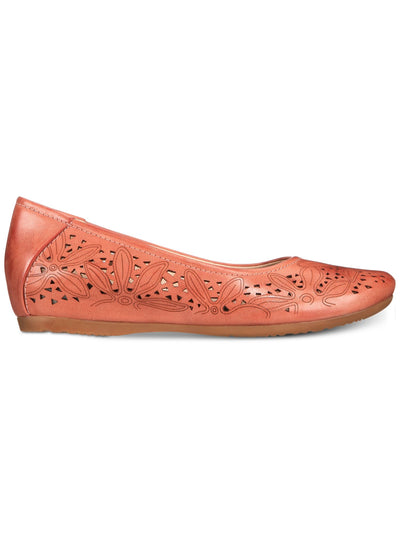 BARETRAPS Womens Coral Perforations Hidden Heel Mariah Round Toe Wedge Slip On Flats Shoes 9 M