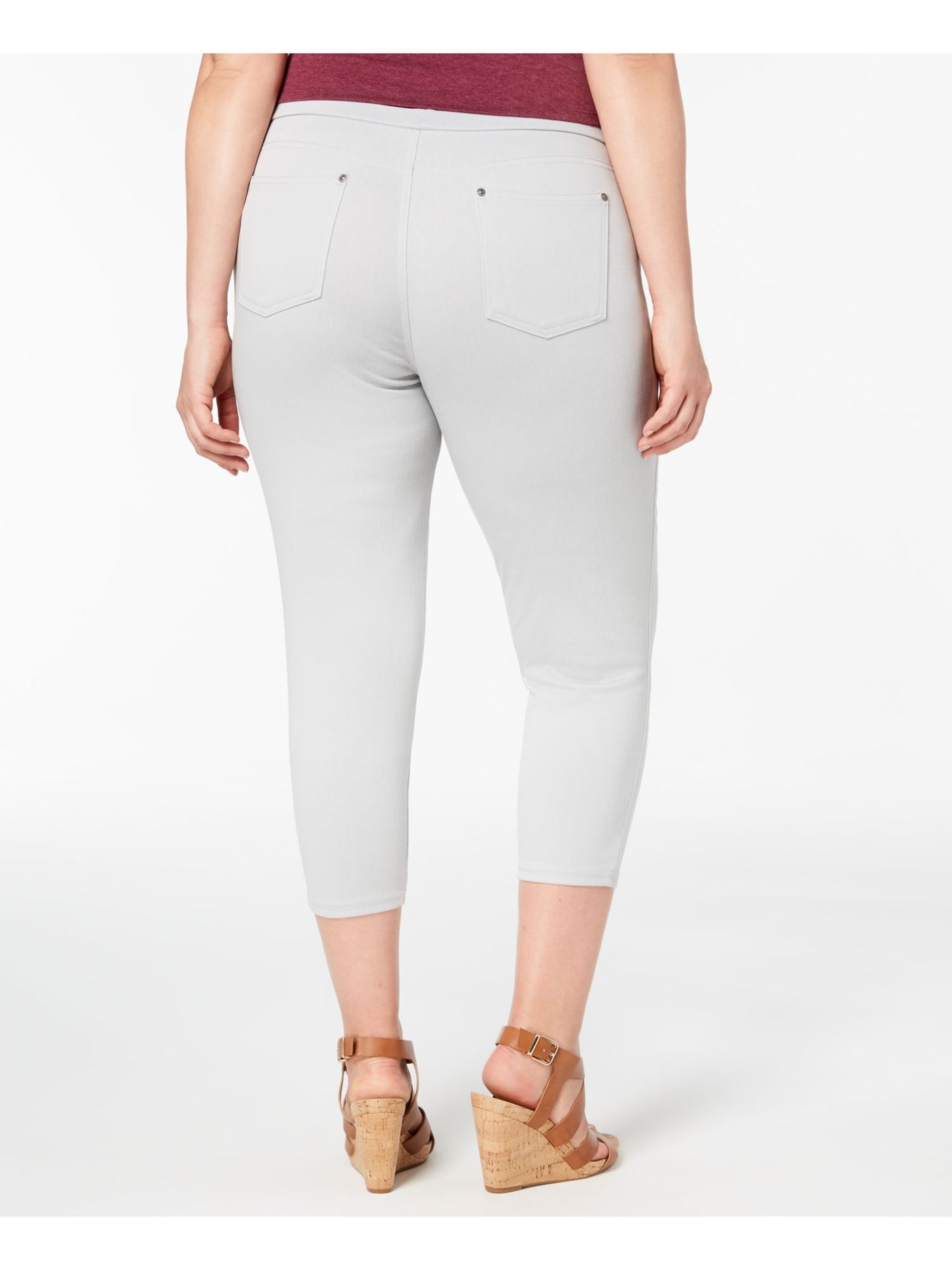 STYLE & COMPANY Womens White Skinny Pants Plus 2X