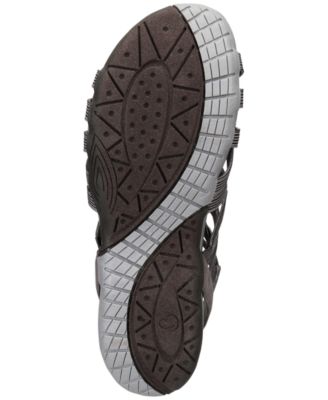 BARETRAPS Womens Gray Rebound Technology Stretch Elastic Straps Arch Support Comfort Slip Resistant Sammie Round Toe Gladiator Sandals Shoes M