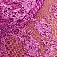 INTIMATELY FREE PEOPLE Womens Purple Lace Adjustable Sheer Cups Snap Gusset Thong Intimates Bodysuit