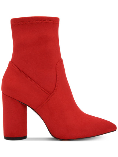 BCBGENERATION Womens Red Cushioned Breathable Ally Pointed Toe Sculpted Heel Zip-Up Dress Booties 8.5 B