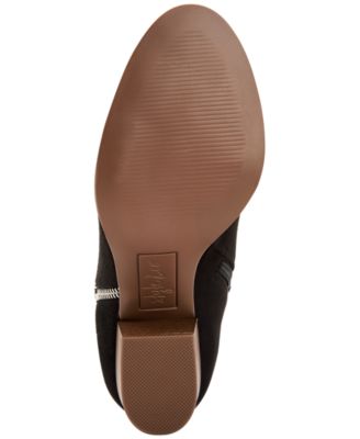 STYLE & COMPANY Womens Black Zipper Accent Cushioned Masrinaa Almond Toe Block Heel Zip-Up Booties M