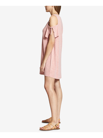 SANCTUARY Womens Coral Short Sleeve V Neck Mini Shift Dress Size: S