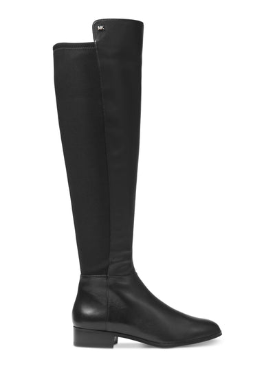 MICHAEL KORS Womens Black High-Low Round Toe Stacked Heel Zip-Up Leather Boots Shoes 5