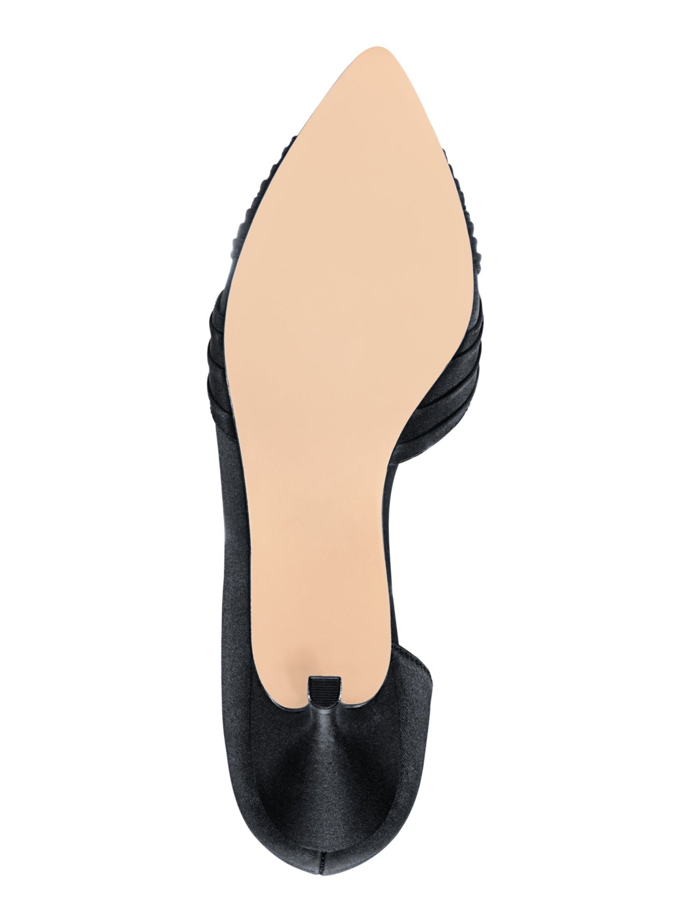 NINA Womens Black D'orsay Style Pleated Blakely Pointed Toe Kitten Heel Slip On Dress Pumps Shoes W