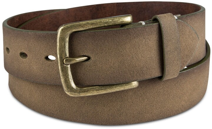 SUN STONE Mens Brown Faux Leather Casual Belt XL 42-44