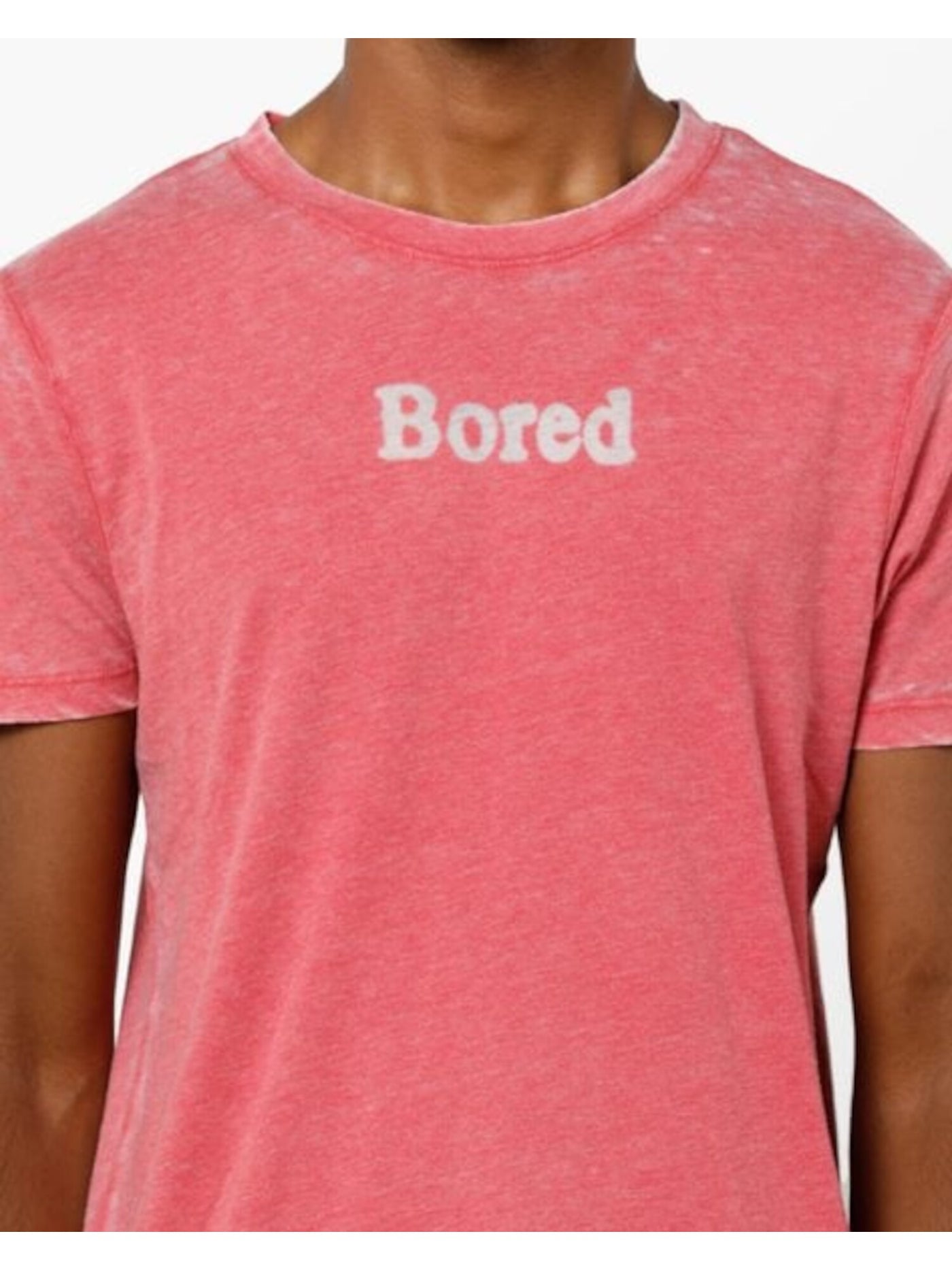 Jack&Jones Mens Red Lightweight, Logo Graphic Short Sleeve Cotton Blend Classic T-Shirt
