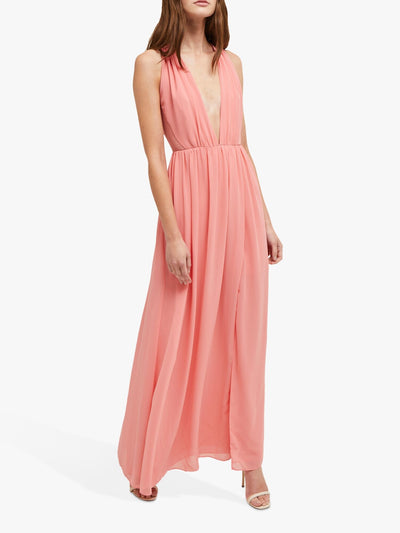 FRENCH CONNECTION Womens Pink Sleeveless Full-Length Fit + Flare Formal Dress 10