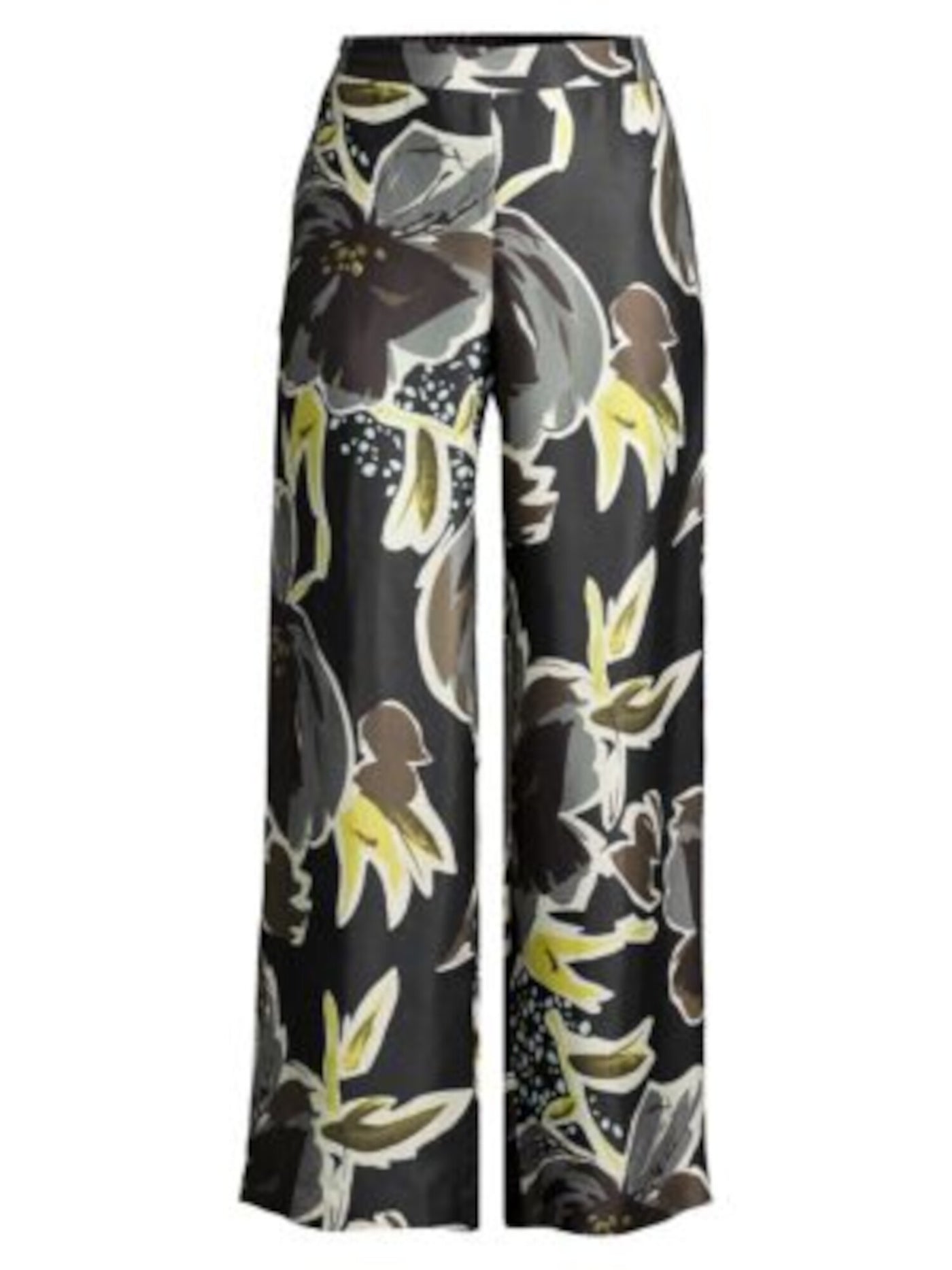 LAFAYETTE 148 Womens Black Stretch Pocketed Back Elastic Waist Unlined Printed Wide Leg Pants XS