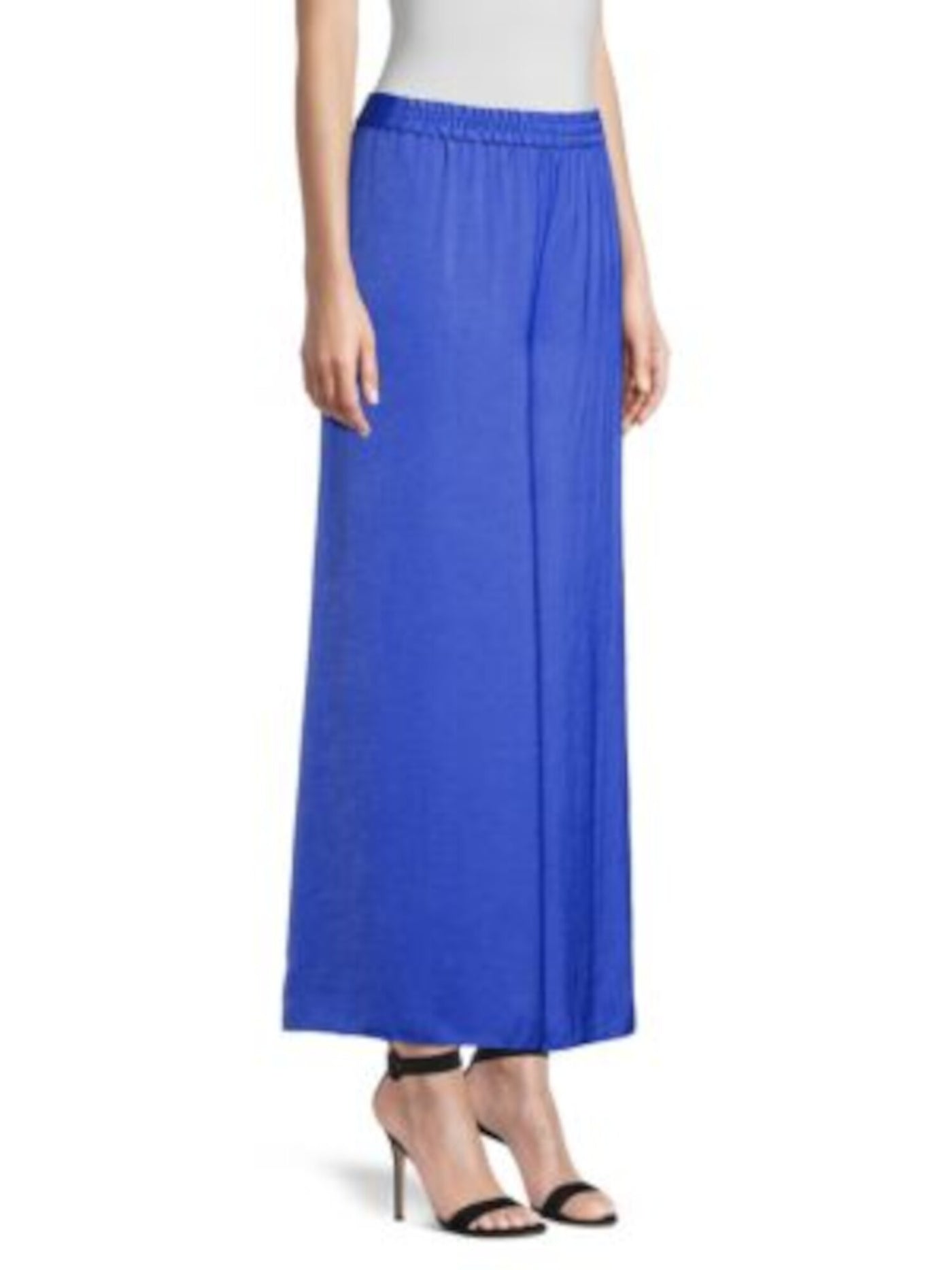 KOBI HALPERIN Womens Blue Pocketed Elastic Waist Pull-on Wide Leg Pants XL