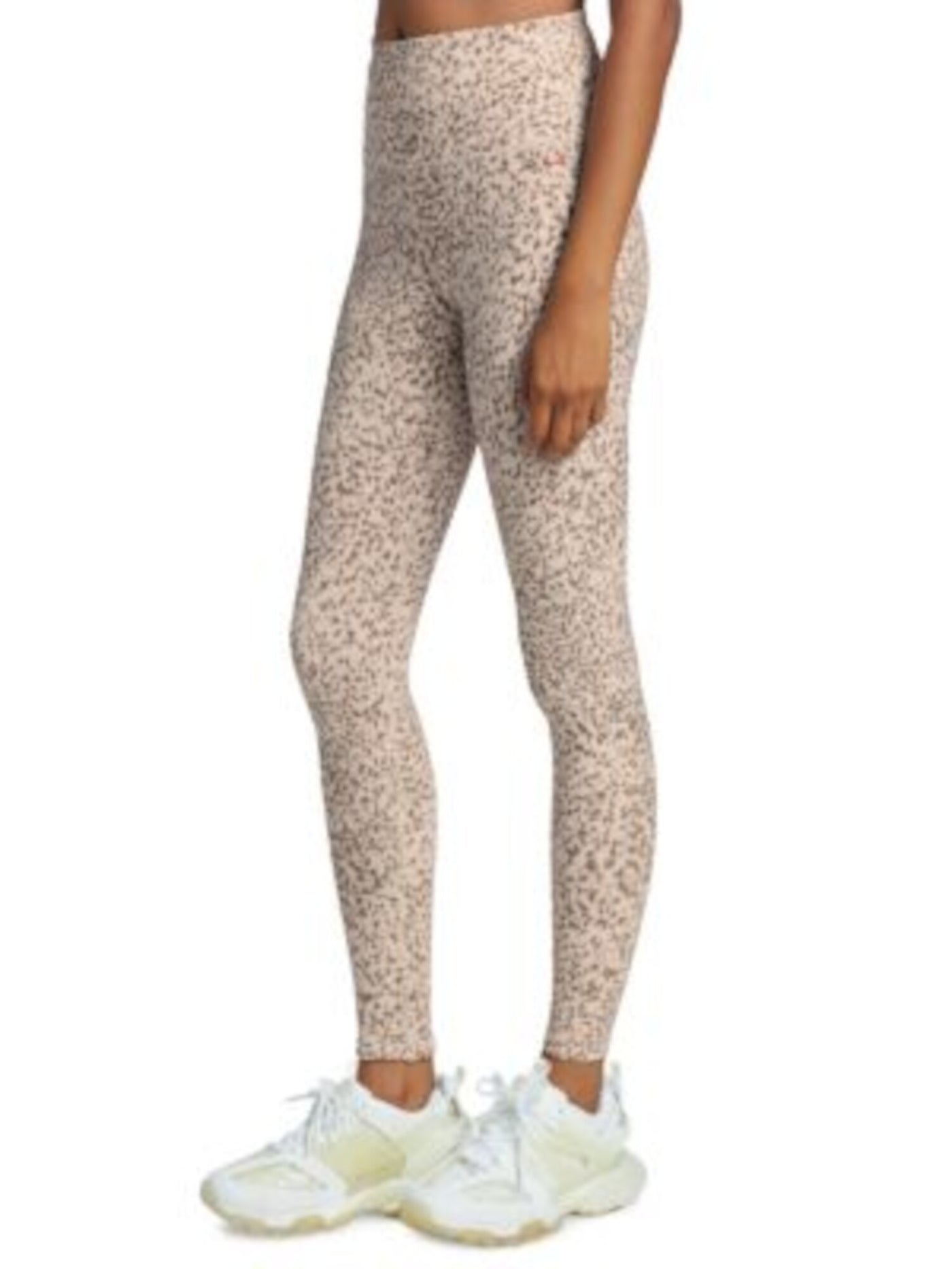 N: PHILANTHROPY Womens Beige Stretch Flat Front Fitted Pull On Style Printed Active Wear Skinny Leggings S