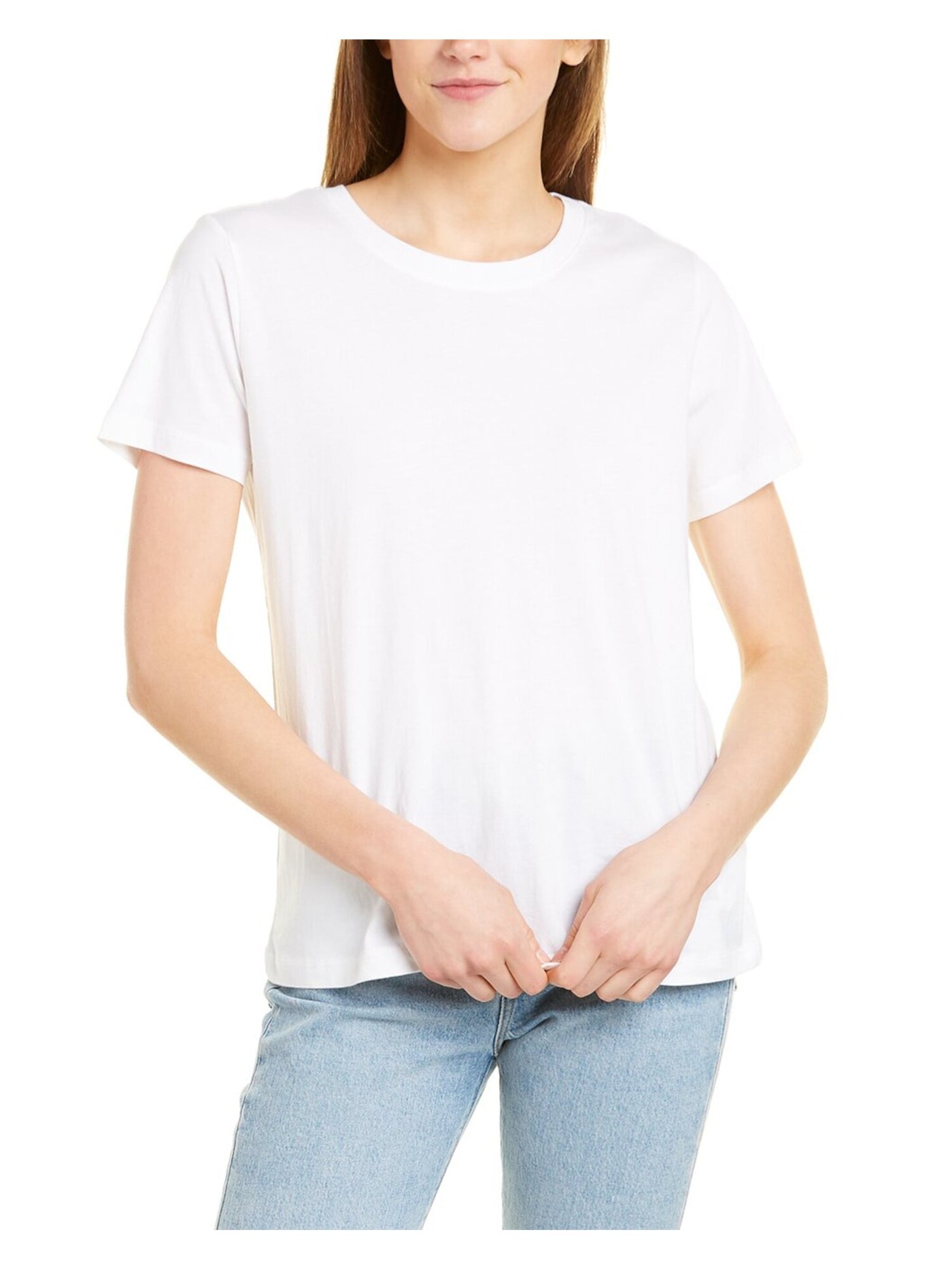 GREY LAB Womens White Short Sleeve Crew Neck T-Shirt M