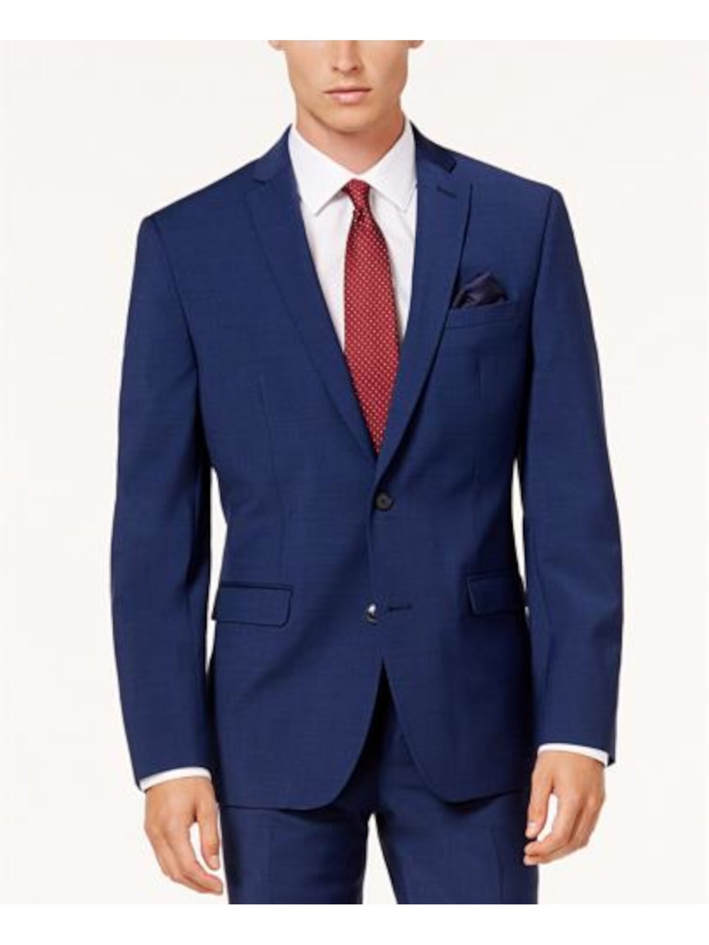 BAR III Mens Blue Slim Fit Stretch Suit Separate Blazer Jacket 36R