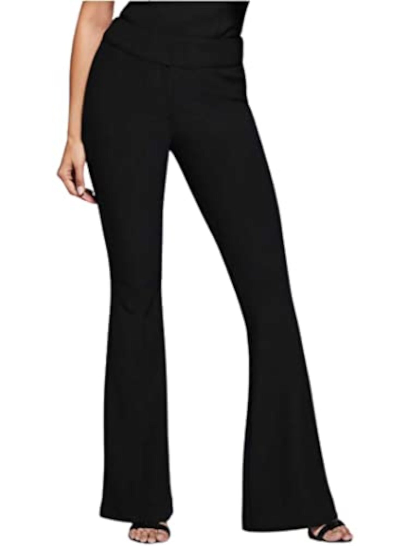 MARCIANO Womens Black Pocketed Zippered Wear To Work Flare Pants XS