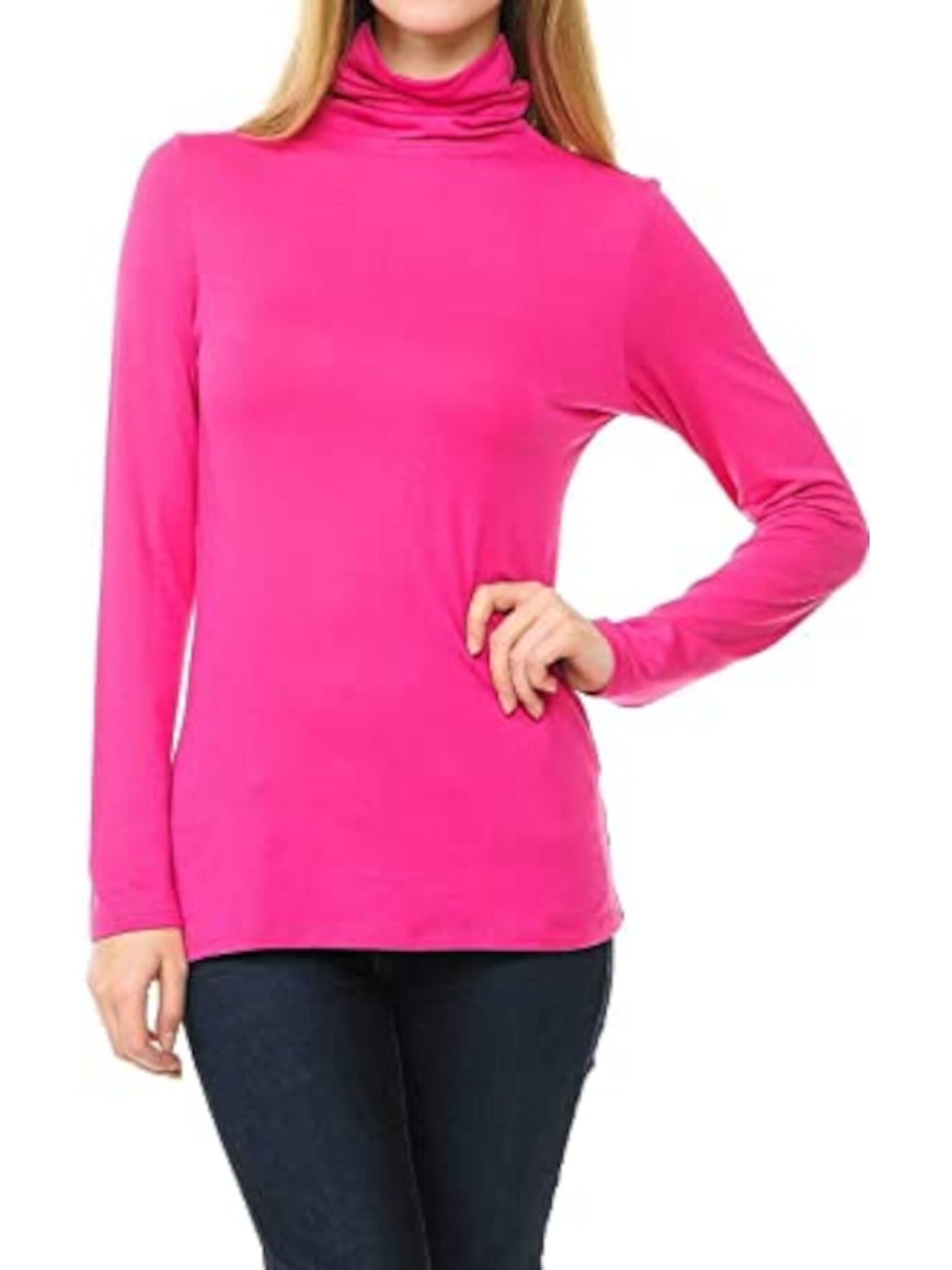 RILEY&RAE Womens Pink Long Sleeve Turtle Neck Wear To Work Top S