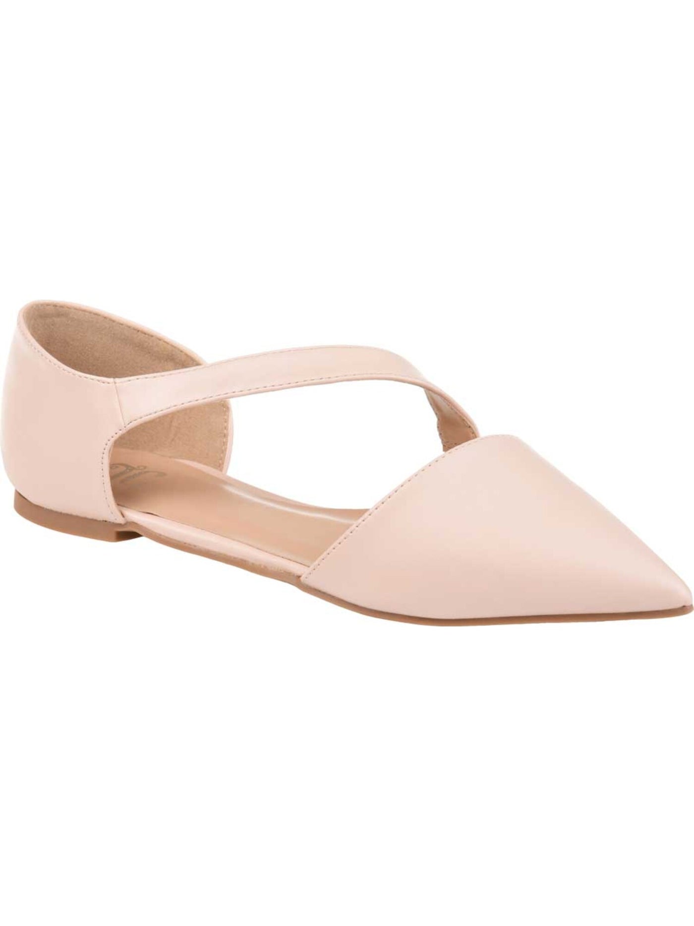 JOURNEE COLLECTION Womens Pink Padded Lanet Pointed Toe Slip On Ballet Flats 6.5