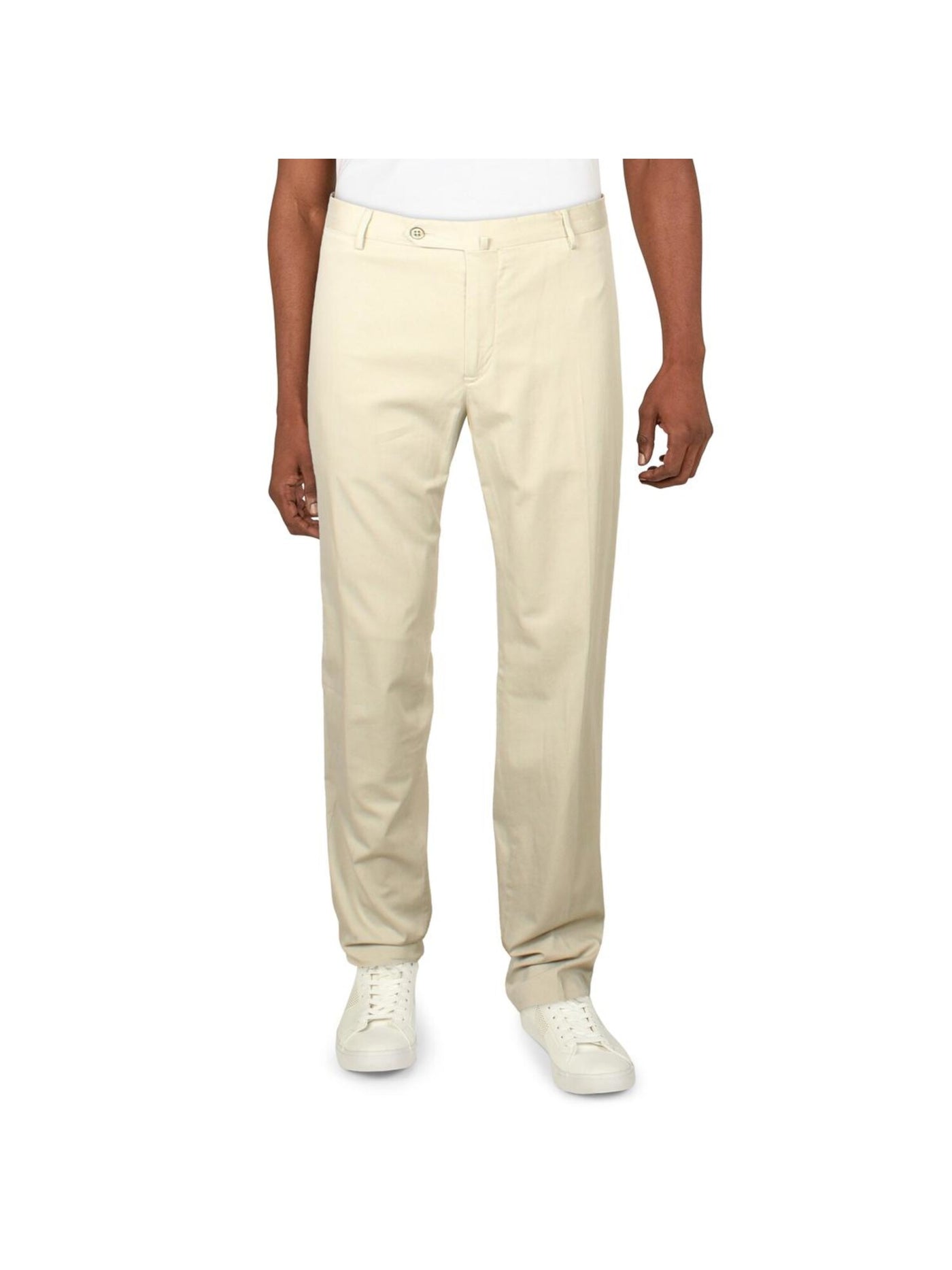 TORIN OPIFICIO Mens White Flat Front, Stretch, Chino Pants 48