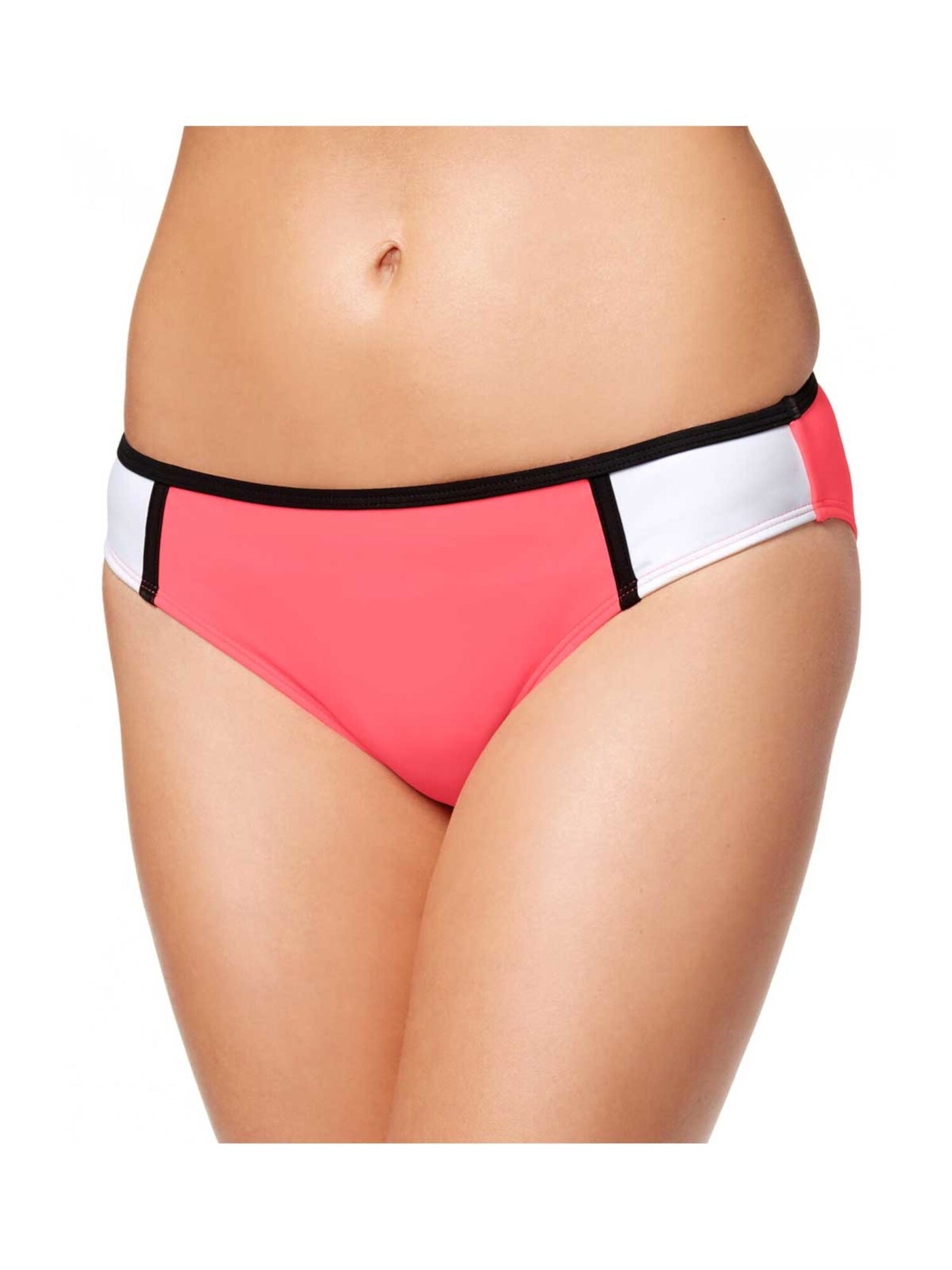 California Waves Women's Pink Color Block Hipster Swimwear Bottom XS