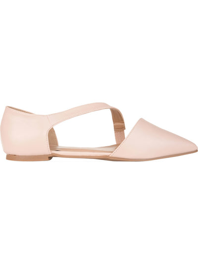 JOURNEE COLLECTION Womens Pink Padded Lanet Pointed Toe Slip On Ballet Flats