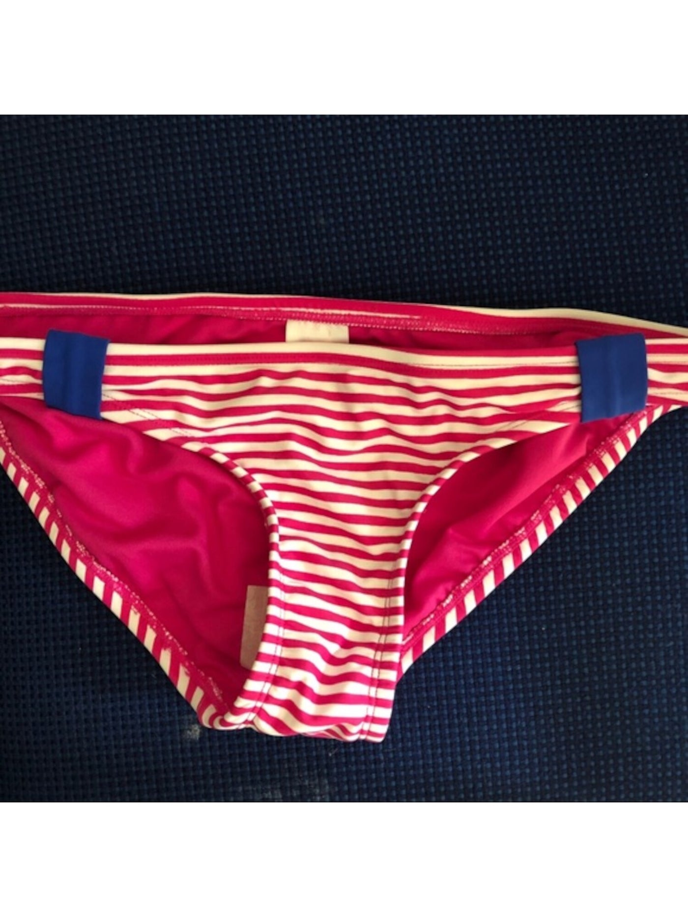 XHILARATION Women's Pink Striped Bikini Bottom XL
