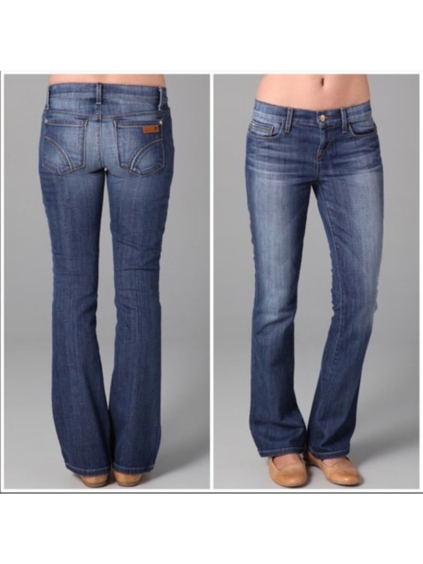 JOE'S Womens Blue Denim Zippered Pocketed Distressed Boot Cut Jeans Juniors W25