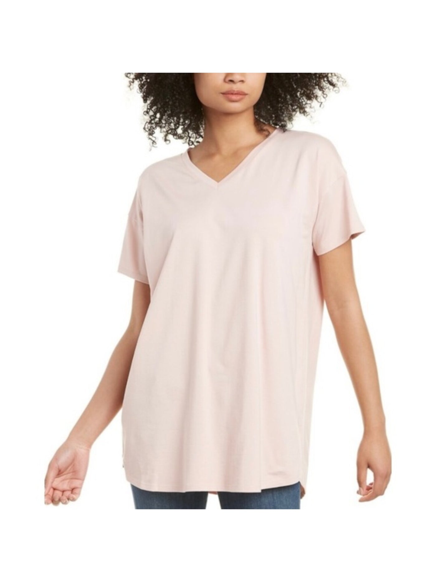EILEEN FISHER Womens Pink V Neck Tunic Top S