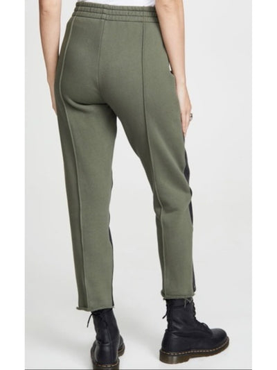 ALEXANDER WANG Womens Green Zippered Pocketed Adjustable Waist Drawcord Cuffs Pants Juniors 25
