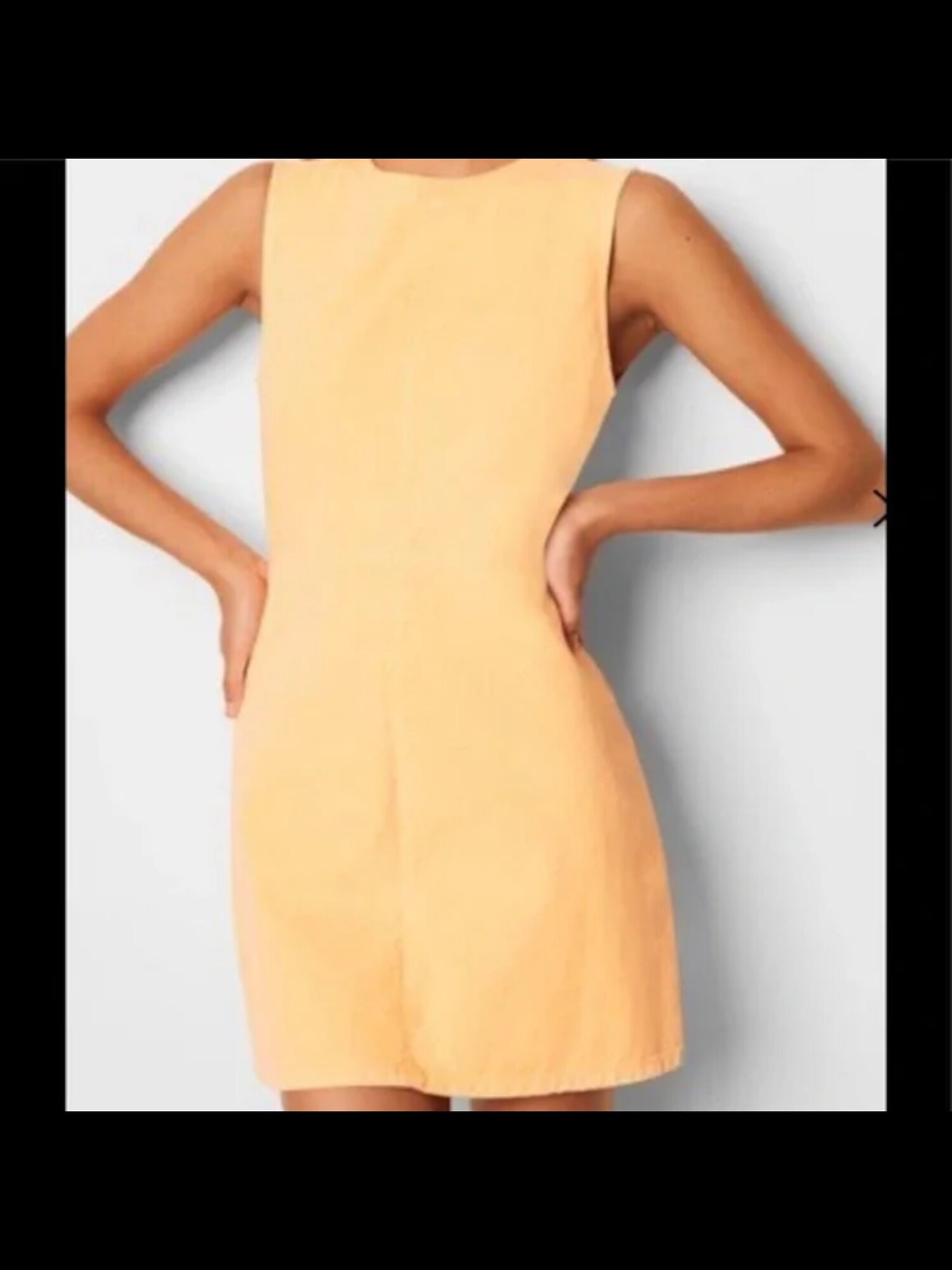 FRENCH CONNECTION Womens Orange Zippered Darted Sleeveless Crew Neck Mini Sheath Dress 10