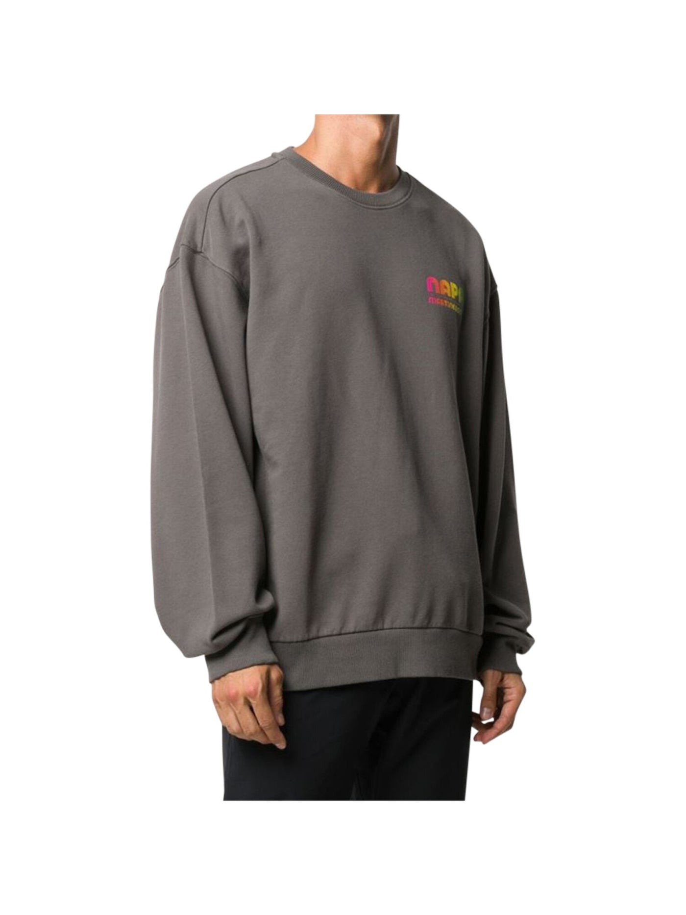 NAPA IJRI Mens Gray Printed Long Sleeve Crew Neck Classic Fit Sweatshirt M