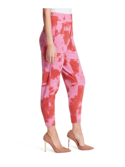 JESSICA SIMPSON Womens Pink Pocketed High Rise Jogger Tie Dye Cuffed Pants XS