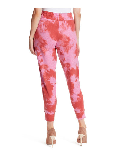 JESSICA SIMPSON Womens Pink Pocketed High Rise Jogger Tie Dye Cuffed Pants XS