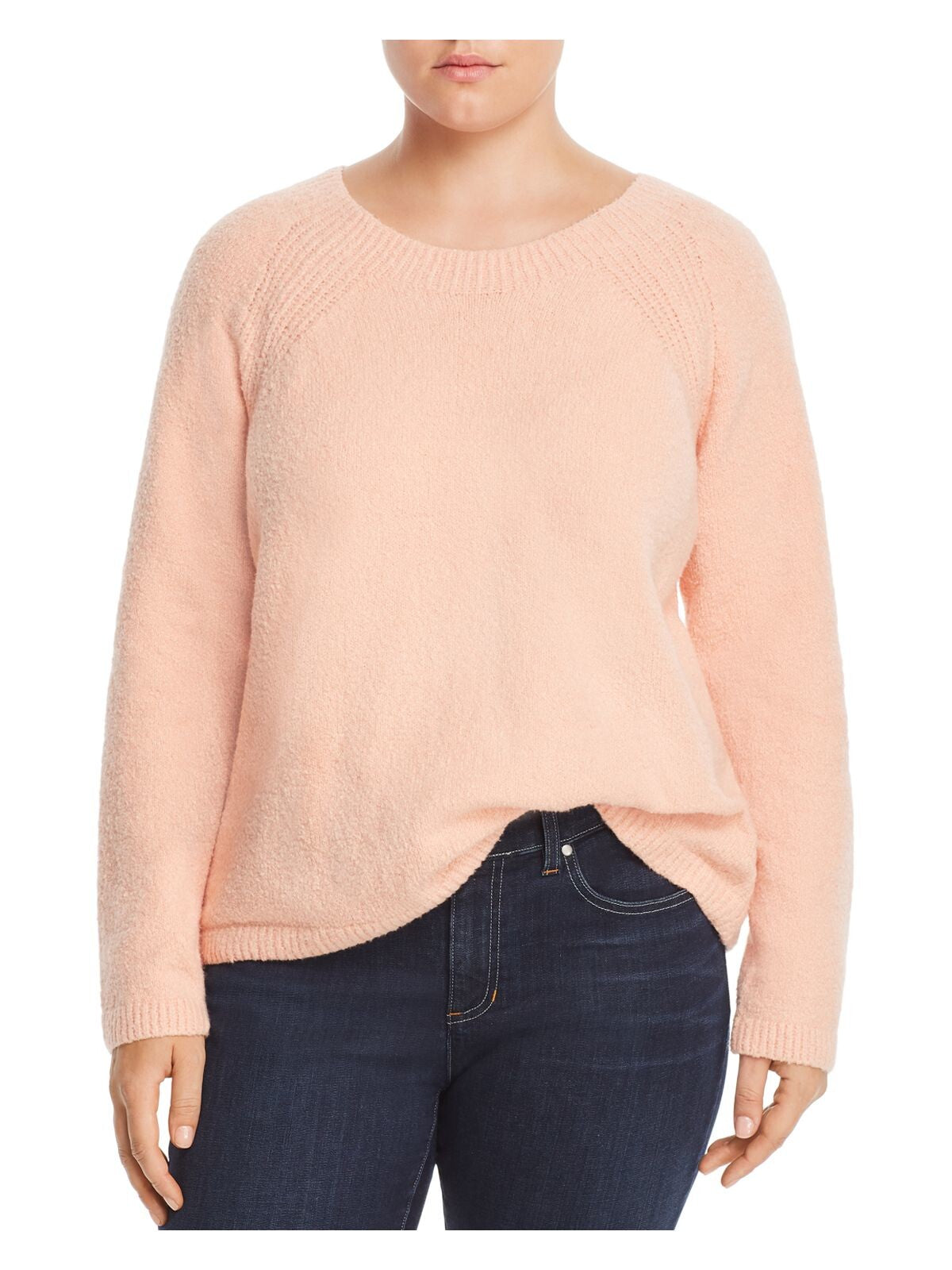 EILEEN FISHER Womens Pink Long Sleeve Crew Neck Sweater Plus 1X