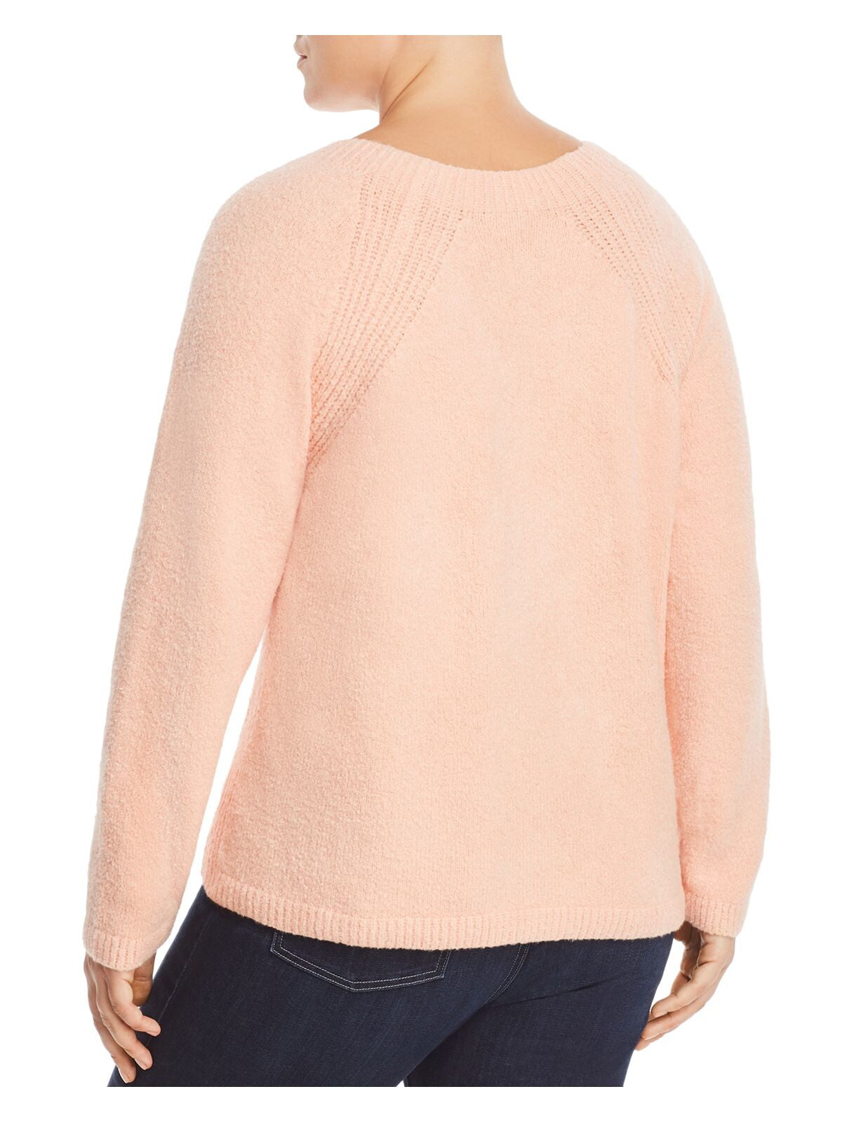 EILEEN FISHER Womens Pink Long Sleeve Crew Neck Sweater Plus 1X