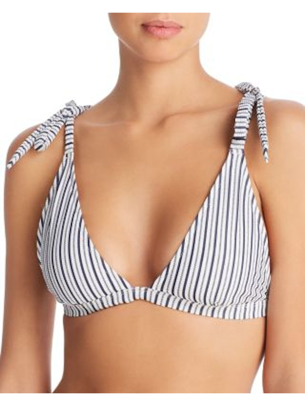 Suboo Women's Striped Tie Shoulder Bikini Top 8