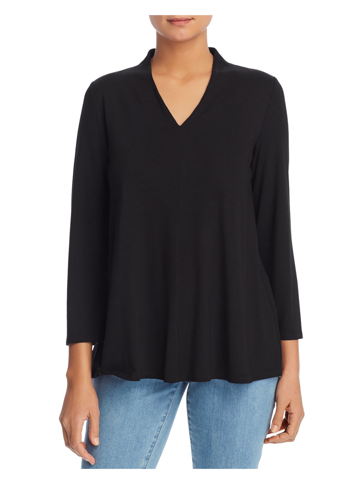 EIGHT EIGHT EIGHT Womens Black Long Sleeve V Neck Top Size: XS