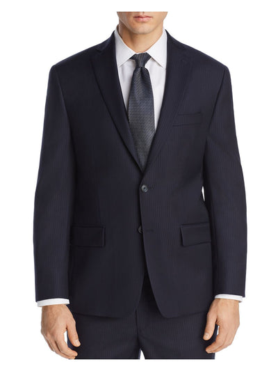MICHAEL KORS Mens Navy Single Breasted, Classic Fit Wool Blend Suit Separate Blazer Jacket 38S