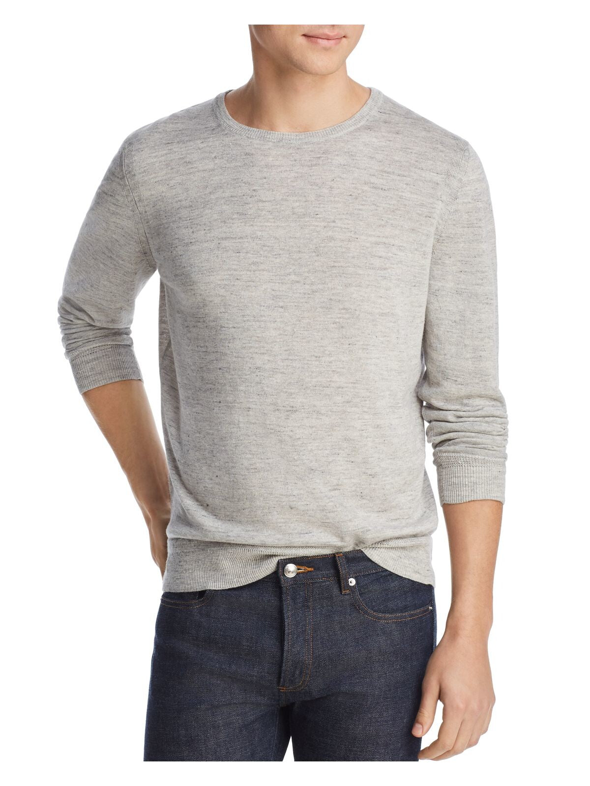 The Mens store Mens Gray Heather Crew Neck Pullover Sweater S