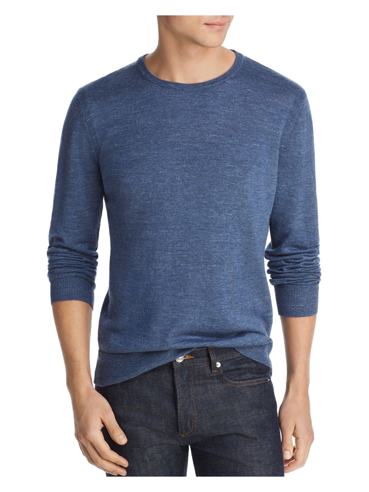 The Mens store Mens Blue Heather Long Sleeve Crew Neck Pullover Sweater XXL